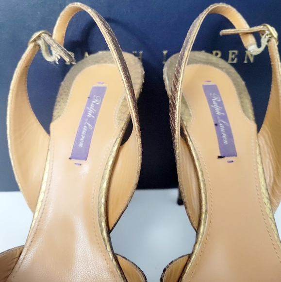 Ralph Lauren Collection Python Slingbacks sz 41 - Picture 4 of 6